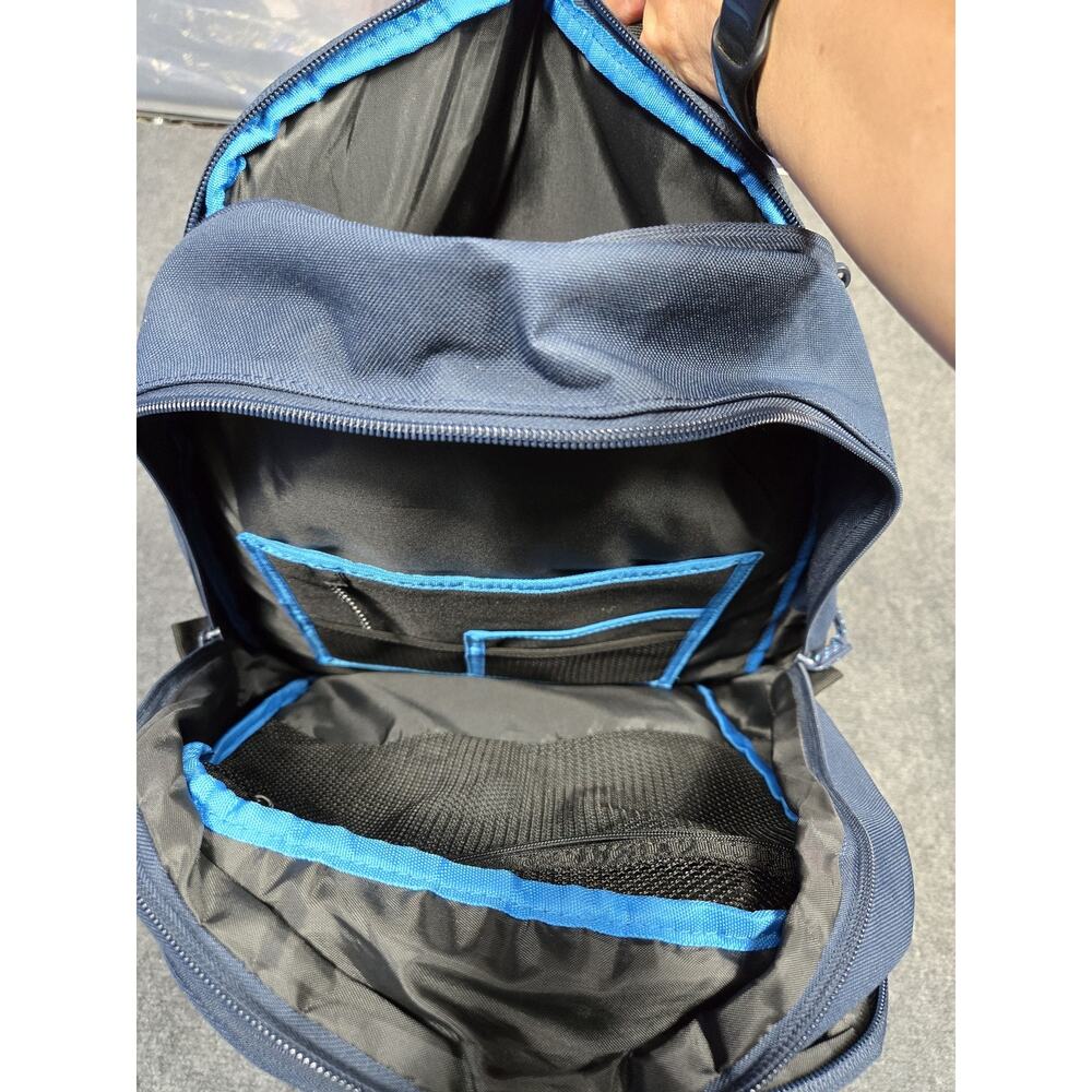 Billabong Backpack Blue Tie Dye School Laptop Bag Water Bottle Pockets Large - Picture 16 of 16